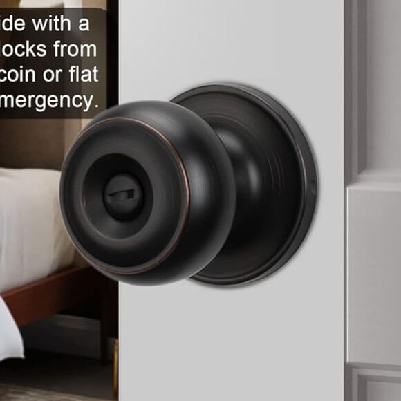 Oil-Rubbed Bronze Interior Door Knob - Picture 1 of 4